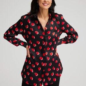 Chicos “Love Chicos” Heart Button Front Blouse